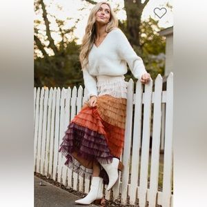 Red Dress Fable Ivory White Any Day Now V Neck Super Soft Sweater